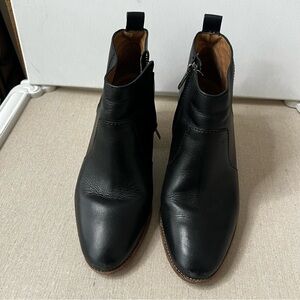 Madewell Black Leather Ankle Boots size 8